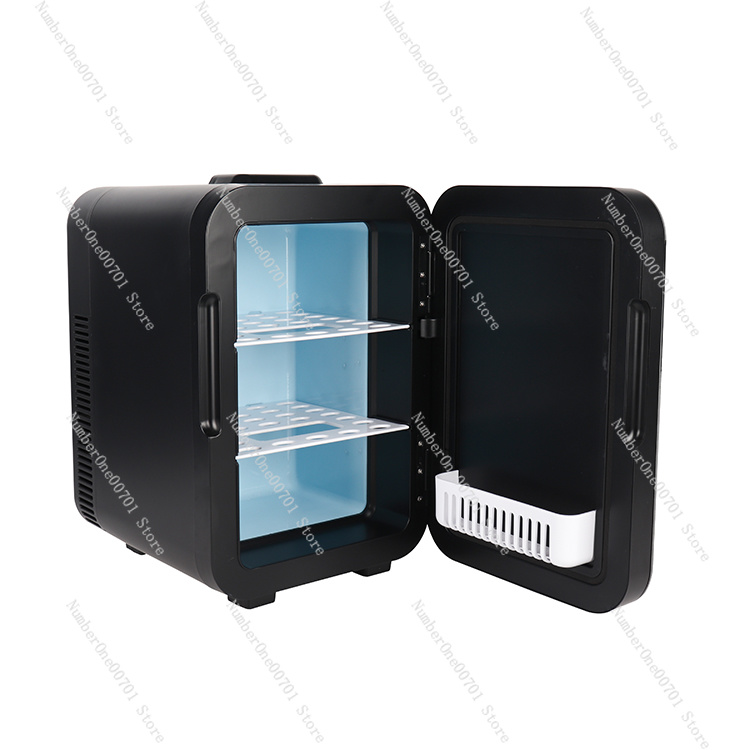 Home Bar And Fridge - 10L ブラック ポータブルハンドル付き 車載 家庭用 ミニ冷蔵庫