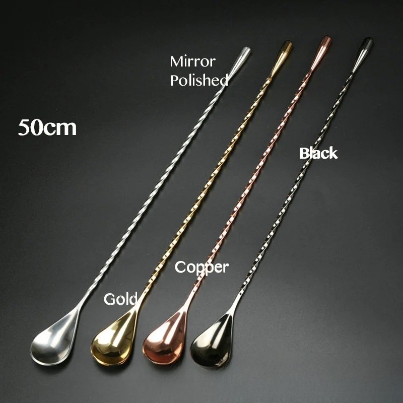 Bar Spoon Twisted - 50cm カクテルバースプーン 304 ステンレス鋼 ツイストミキシングスプーン バーツール