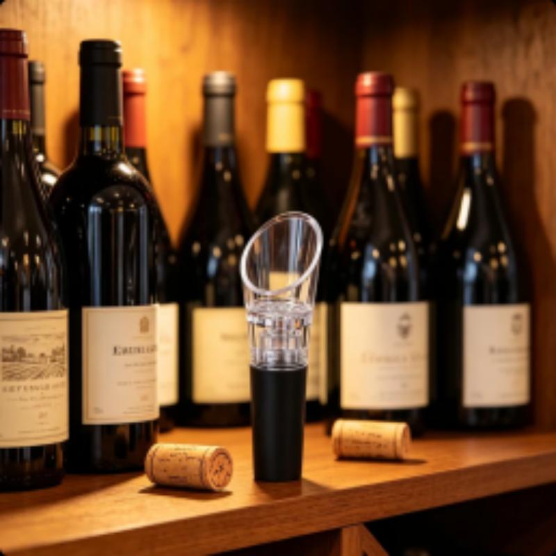 Wine Preservation Pump - ワインエアレーターポアラー スパウト付き真空ワインストッパー ワインエアレーター＆ワインセーバーポンプセット ワインをエアレートし、楽しんで保存しましょう