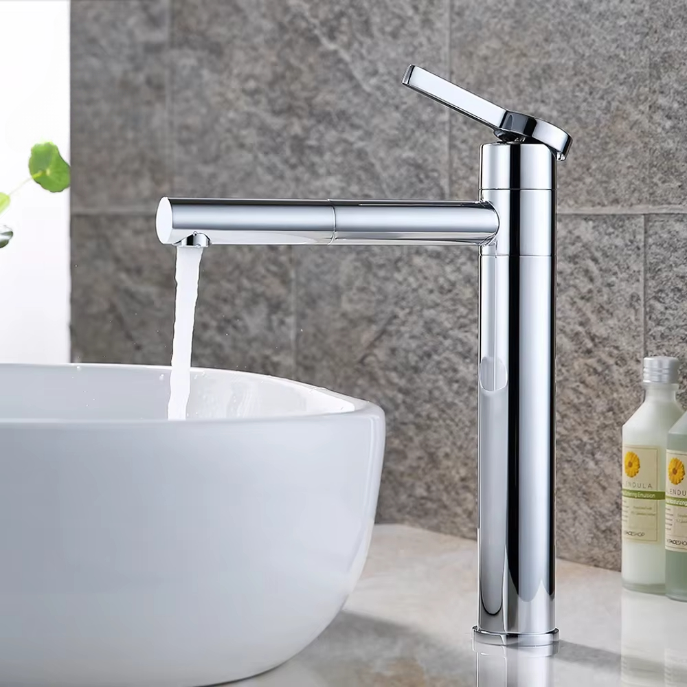 Home Bar Sink - モダンな蛇口、浴室洗面台の蛇口、真鍮製ベッセルシンクミキサー、洗面台タップ、回転式スパウト、デッキマウント式洗面台蛇口アクセサリー