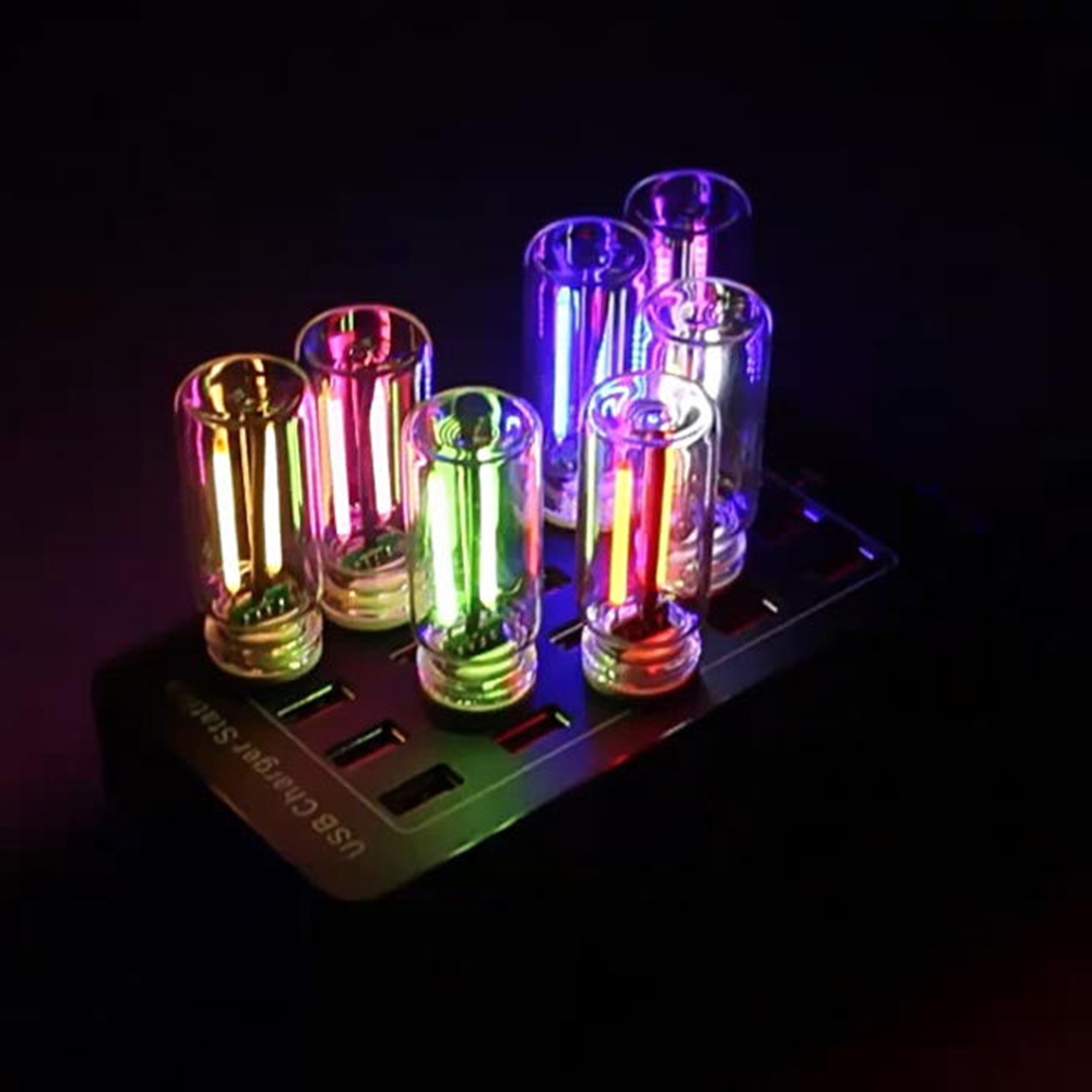 Old Fashioned Glass - 5V USBアンビエントライトLEDフィラメントガラス電球タッチ調光レトロエジソンナイトライト車用ホームルームフェスティバルデコレーション