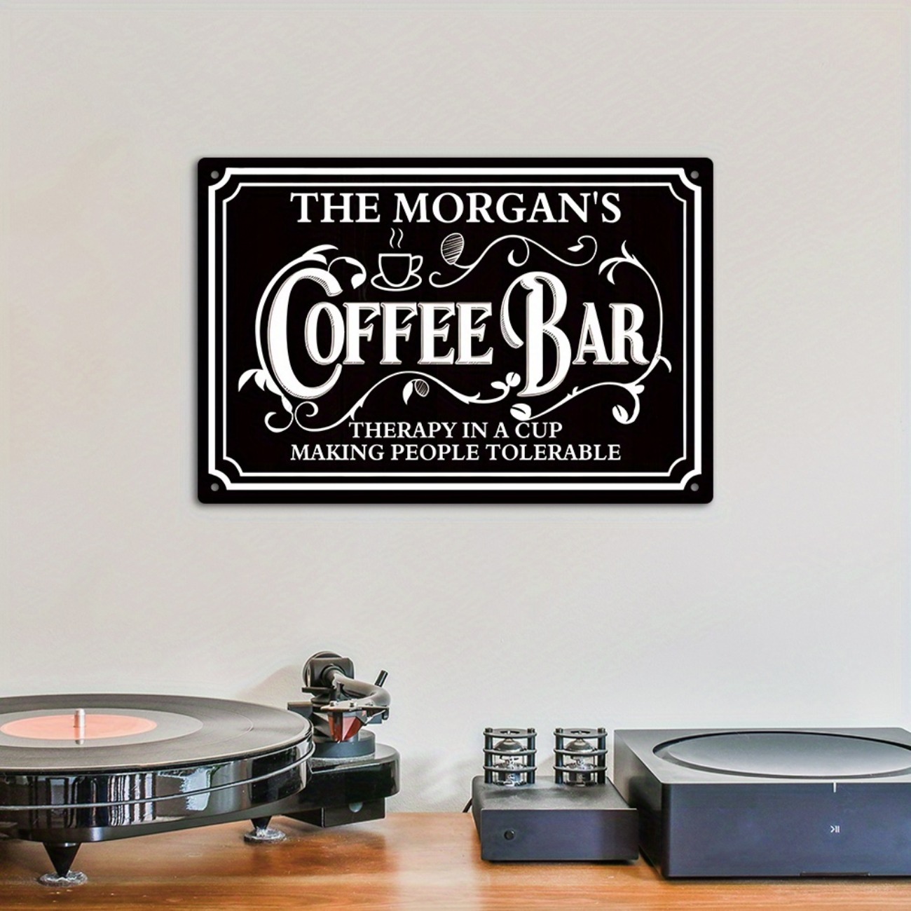 Home Bar And Coffee - 1pc パーソナライズされたモーガンズ コーヒー バー メタル サイン
