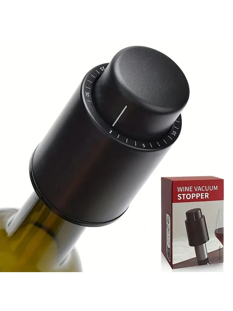 Wine Preservation Pump - 真空ポンプワインセーバーキャップストッパー日付スケール記録保持ワインボトル用コルク抜きキッチン自動新鮮さを保つ