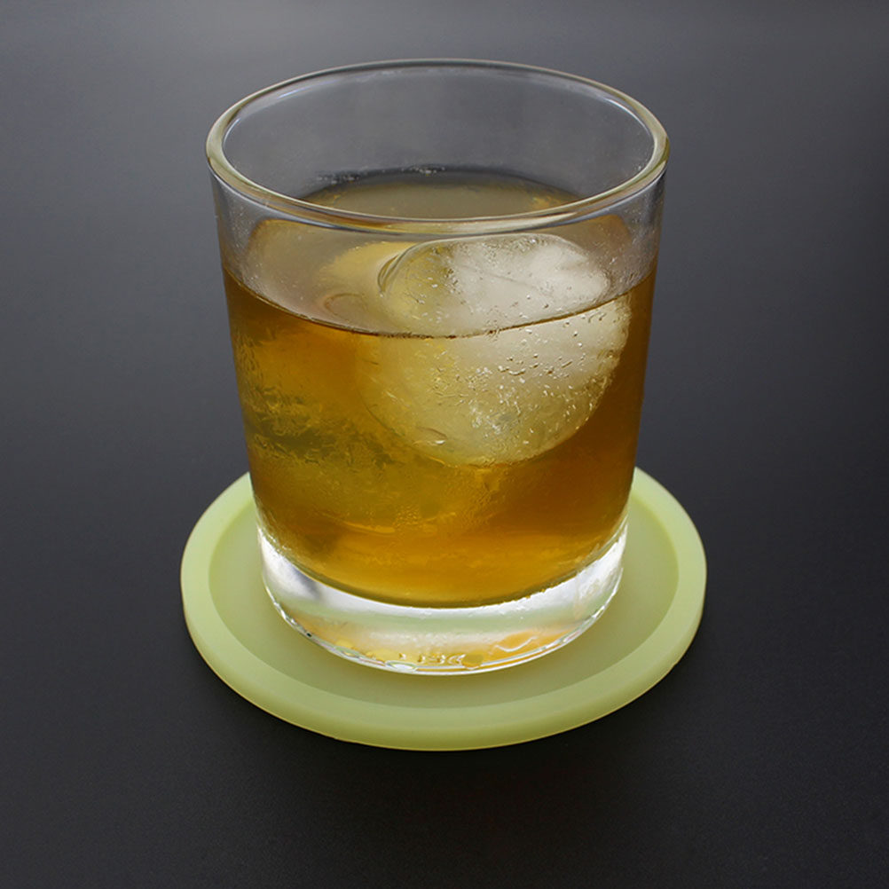 Home Bar Set - 蛍光シリコンコースターセット耐熱滑り止め断熱パッドキッチンテーブルバーオフィス家庭用カップパッド耐熱