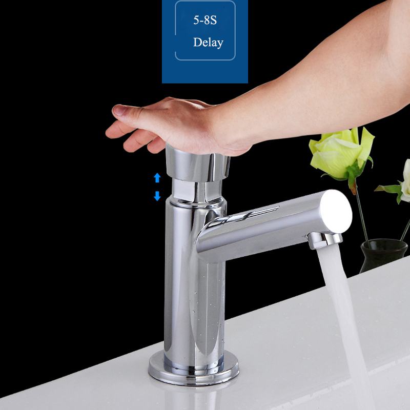バスルームシンク蛇口,自動閉鎖式,節水,タッチプレス,遅延時 - Home Bar Sink のレビューと価格