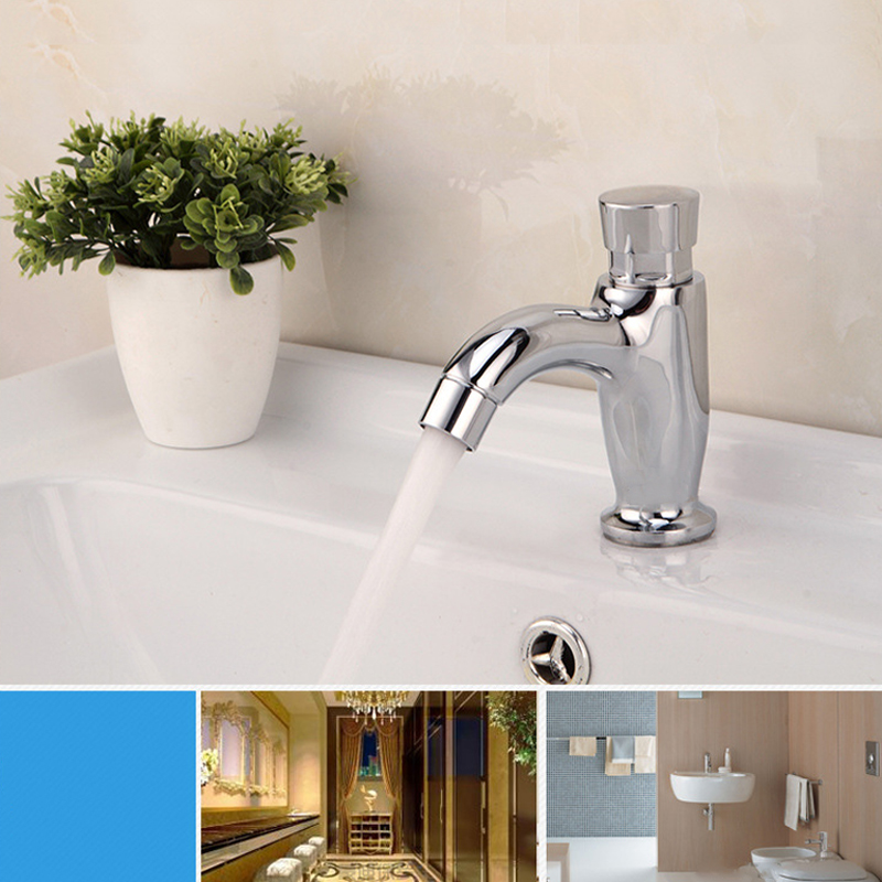 バスルームシンク蛇口,自動閉鎖式,節水,タッチプレス,遅延時 - Home Bar Sink のレビューと価格