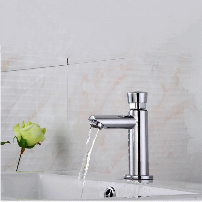 バスルームシンク蛇口,自動閉鎖式,節水,タッチプレス,遅延時 - Home Bar Sink のレビューと価格