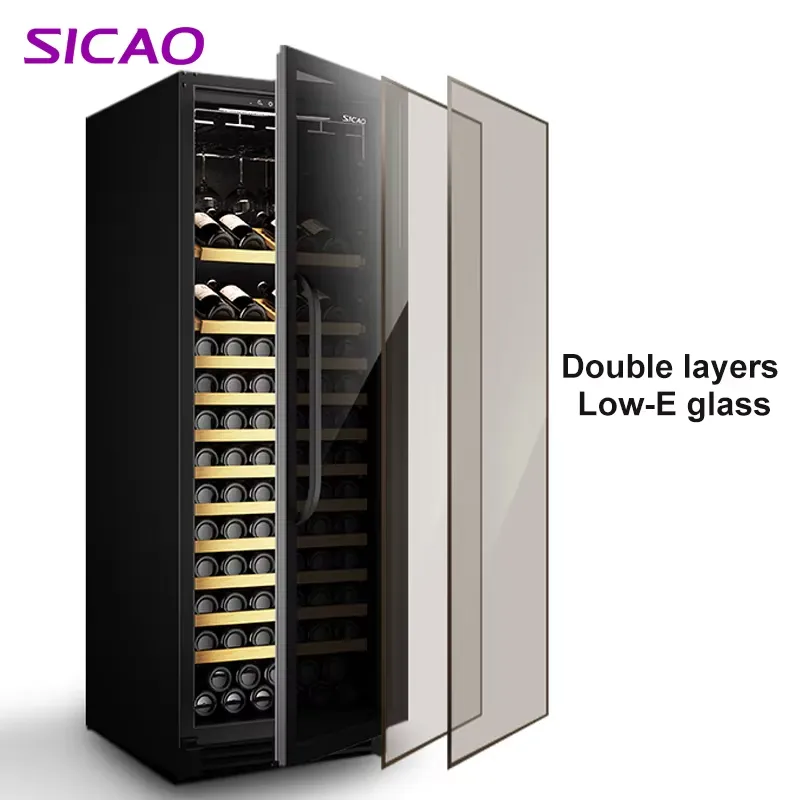 デュアルゾーンワインクーラー、電動ミラーガラスドア、ステンレ - Home Bar And Fridge のレビューと価格