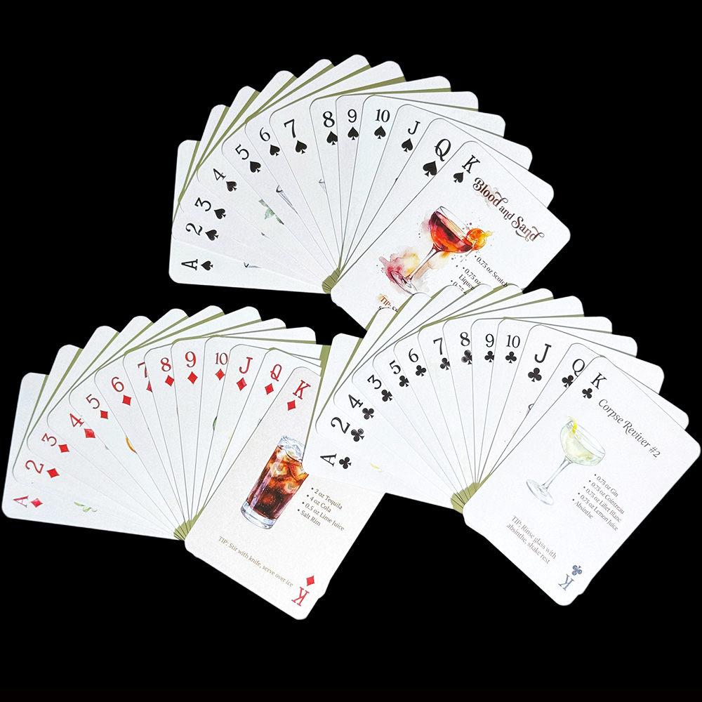 54枚入り カクテルレシピ プレイカード バーテンダーガイド - Cocktail Recipe Book のレビューと価格