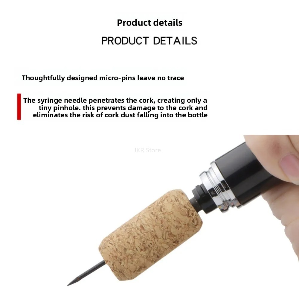 空気圧ワインボトルオープナー 2 in 1 ポータブルハンド - Wine Preservation Pump のレビューと価格