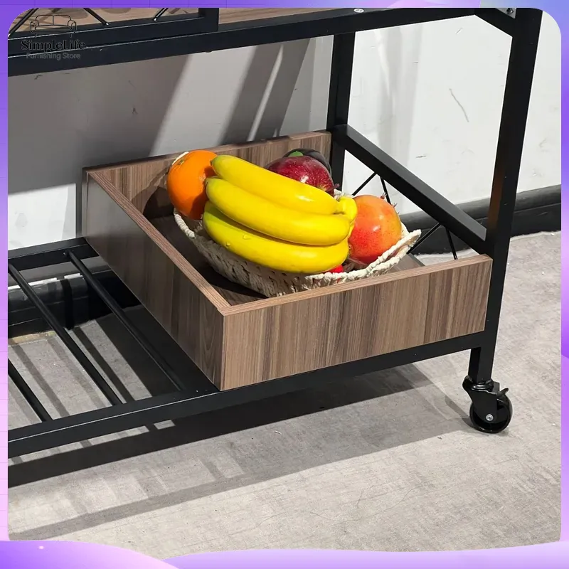 多機能キッチンカート、収納棚付き、調理、ベーキング、食品の準 - Home Bar Shelves のレビューと価格
