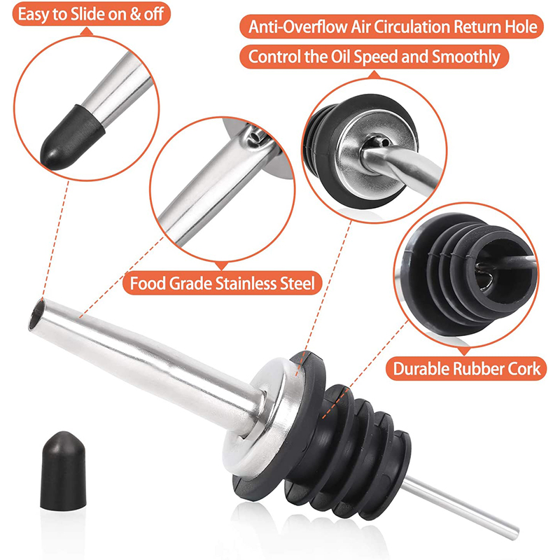 Lmetjma-ステンレス鋼の注ぎ口,クラシック,ゴムキャッ - Speed Pourer Cap のレビューと価格