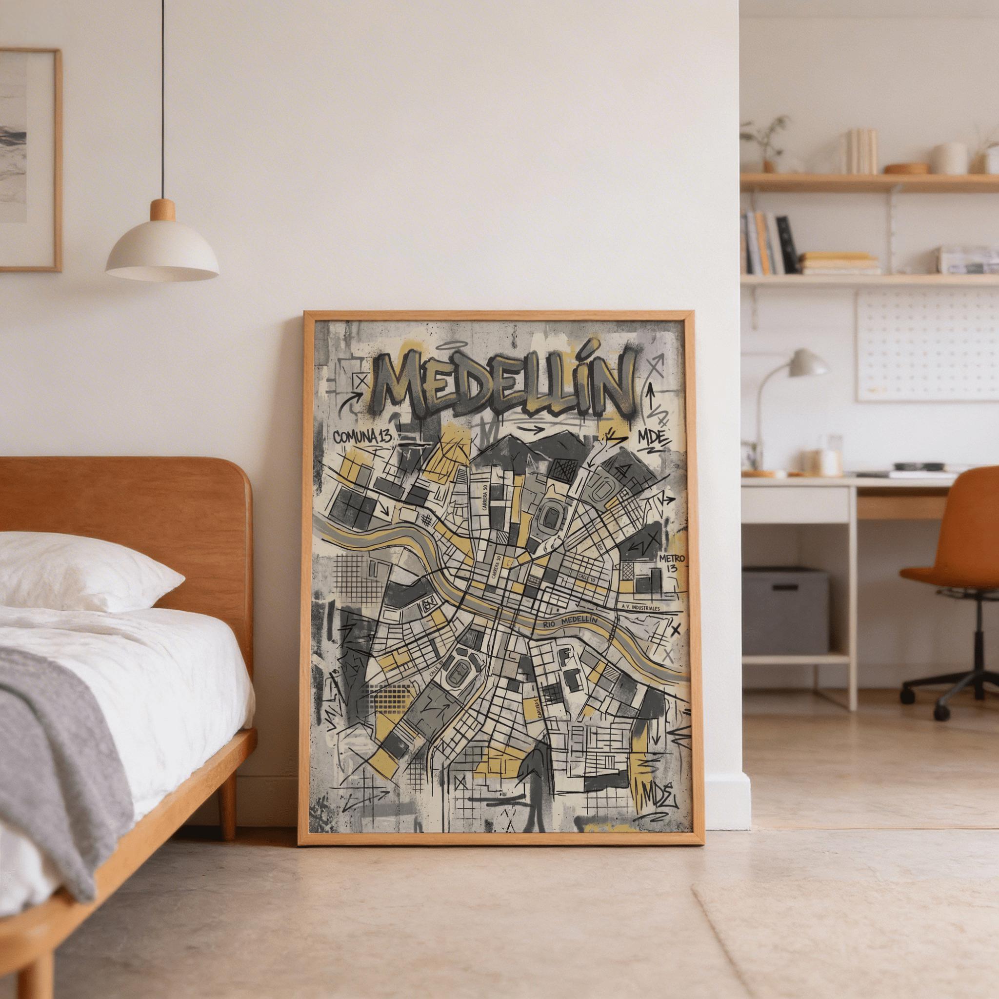 都市の手描きの街路落書きスタイルのポスターバルセロナロンドン - Home Barcelona のレビューと価格