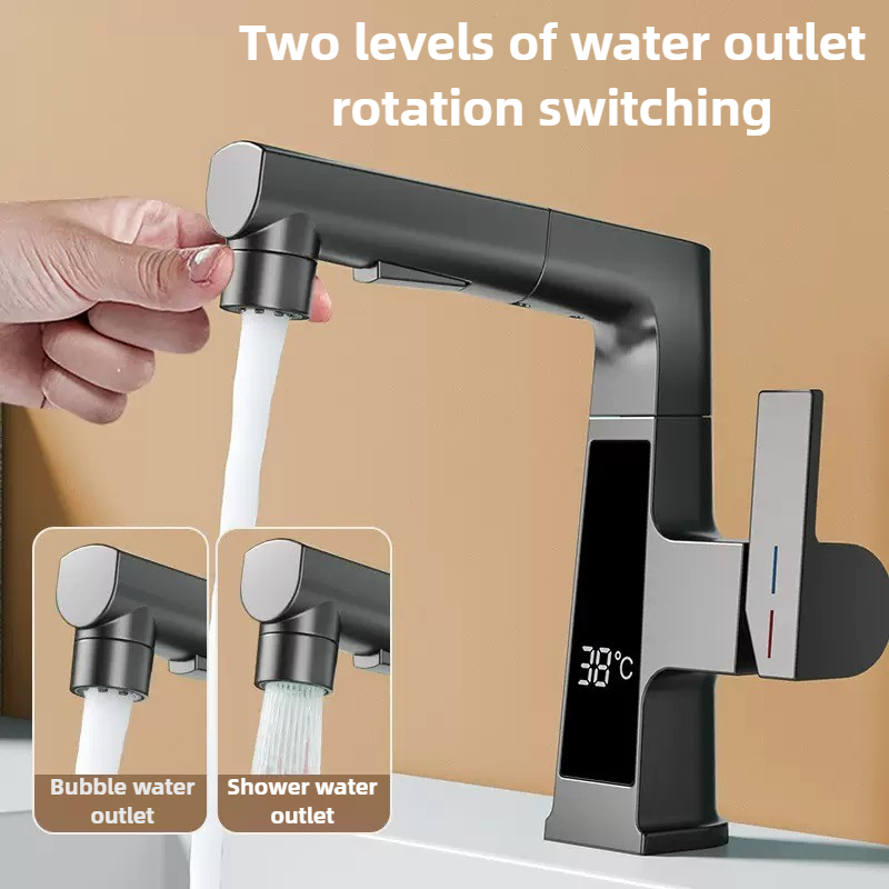 デジタルディスプレイ付きプルアウト式蛇口、インテリジェント温 - Home Bar Sink のレビューと価格