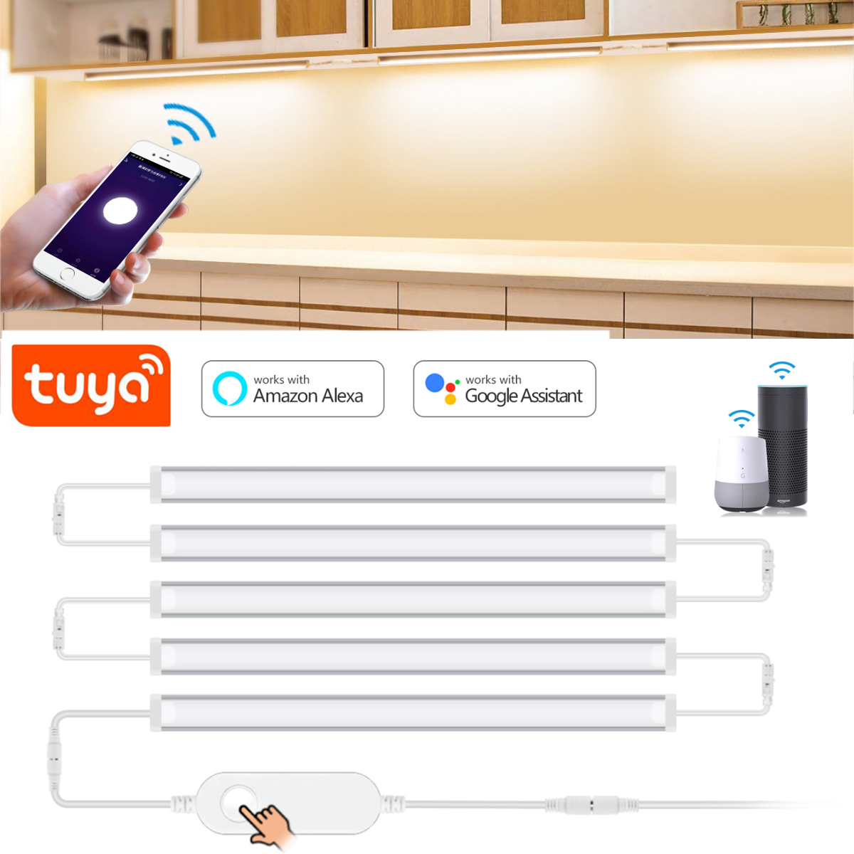 Tuya-キャビネットランプの下にあるスマートLED,キッチ - Home Bargains のレビューと価格