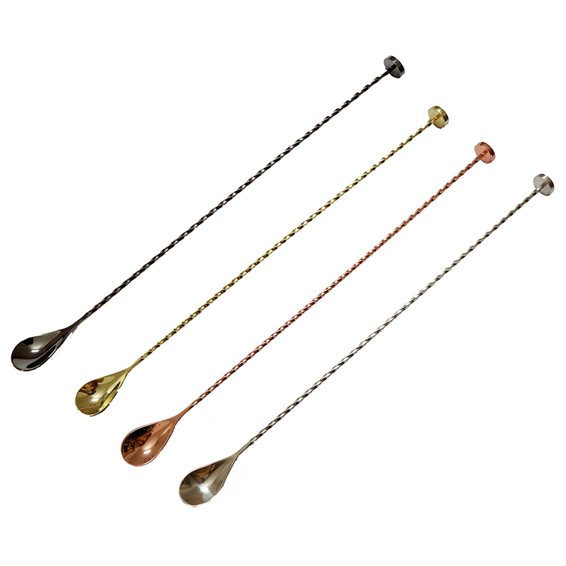 ステンレス鋼のカクテルスプーンバー,40cm,ハンマーバーの - Bar Spoon Twisted のレビューと価格