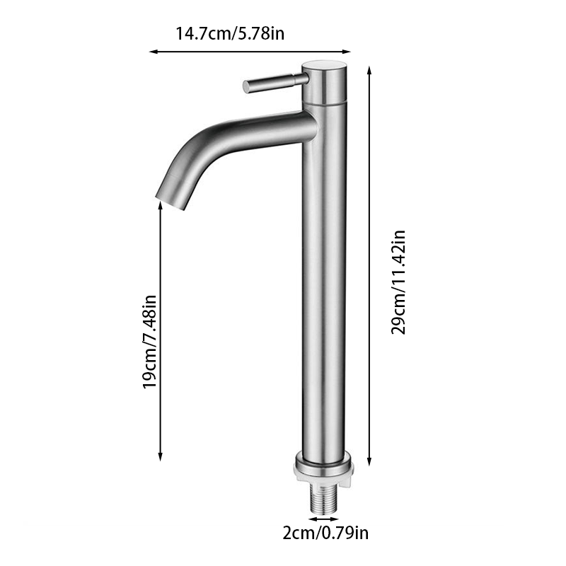 ステンレス製の洗面台の蛇口です。 シングル冷水、1/2インチ - Home Bar Sink のレビューと価格