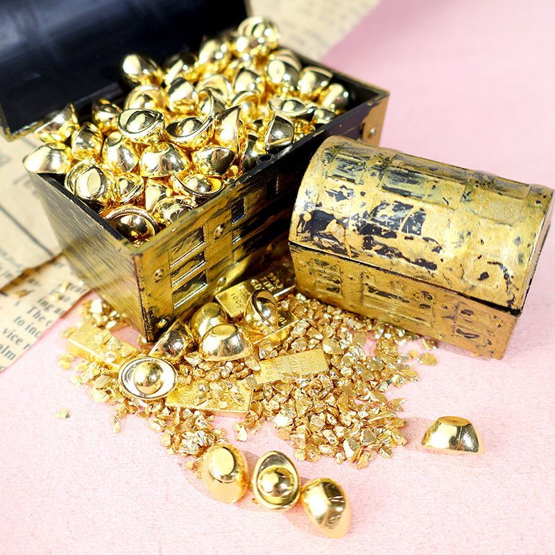 1セットミニ金塊海賊宝物モデル模擬ディスプレイピースデスクト - Bar Cart Gold のレビューと価格
