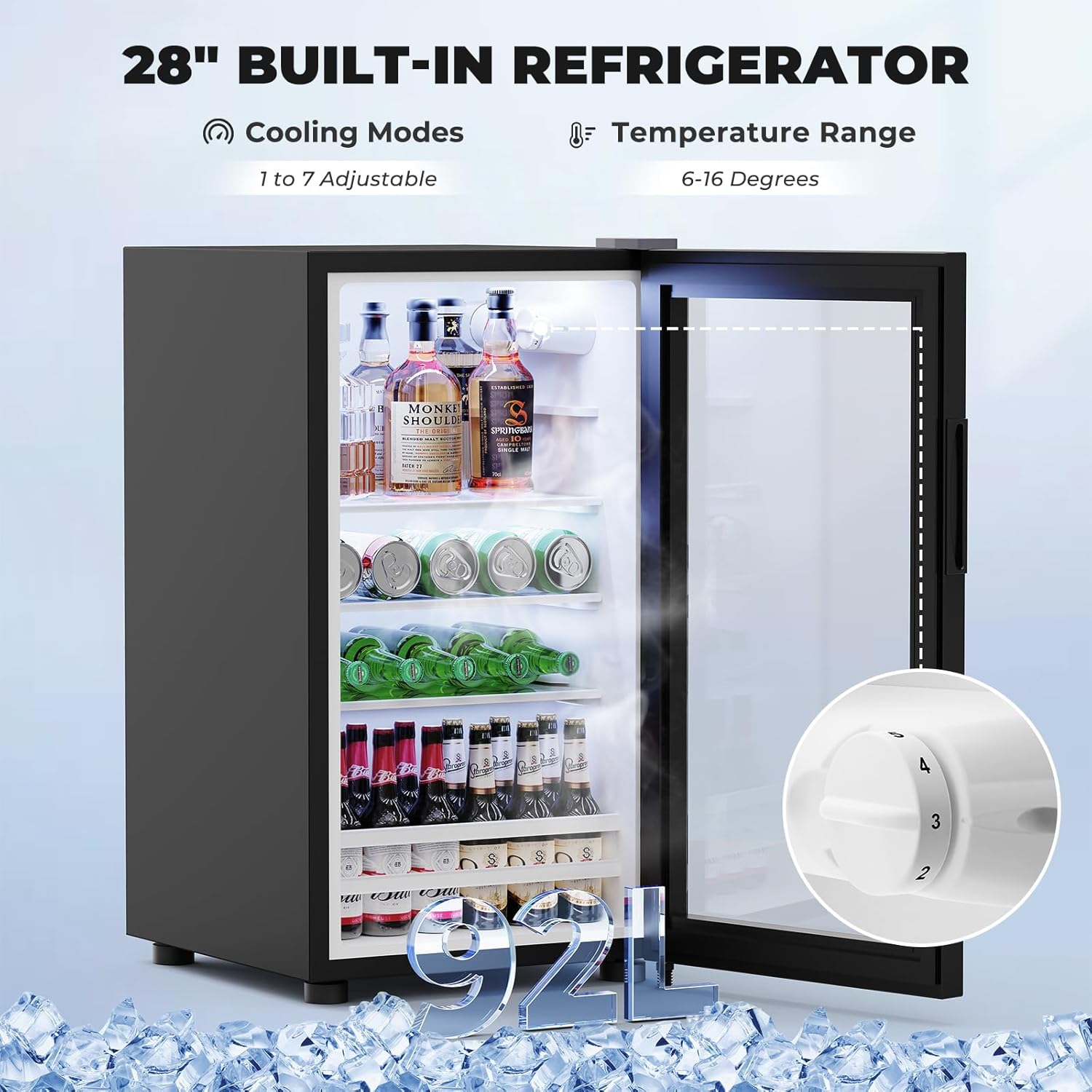 溝付きコーヒーバーキャビネット、ミニ冷蔵庫プルアウトドロワー - Home Bar And Fridge のレビューと価格