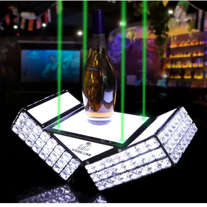 LEDライト付きバー型金属製の城,ボトル,ワイン,シャンパン - Home Bar Setup のレビューと価格