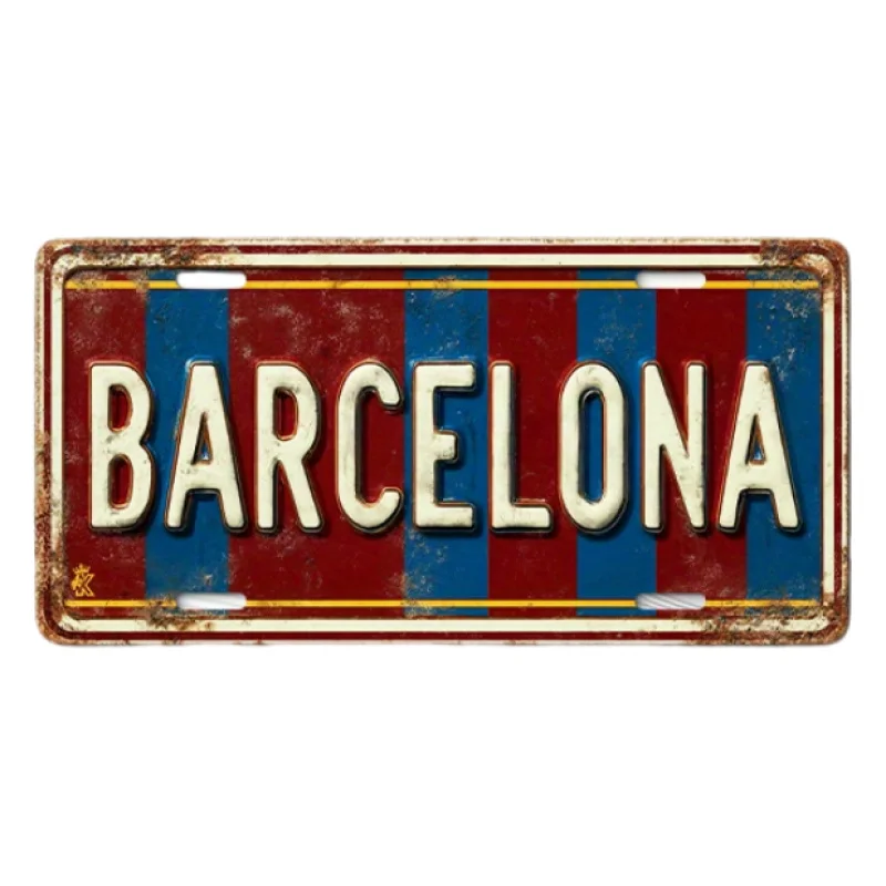 2Dフラット、1個入りレトロバルセロナ木製壁飾りサイン -  - Home Barcelona のレビューと価格