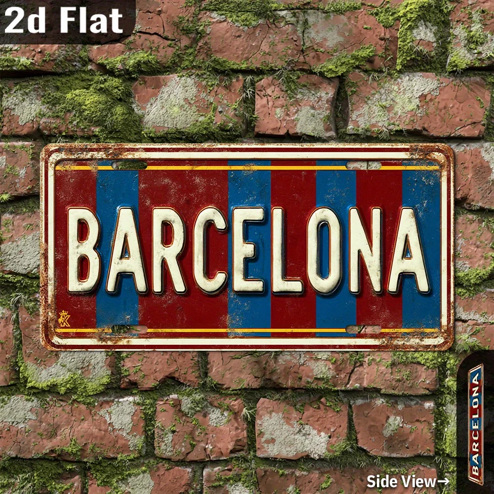 2Dフラット、1個入りレトロバルセロナ木製壁飾りサイン -  - Home Barcelona のレビューと価格