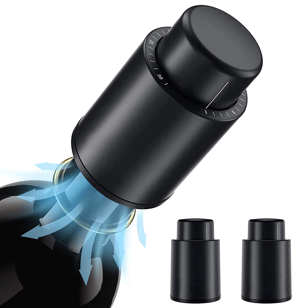 真空ワインボトルストッパー密閉保管真空メモリワインストッパー - Wine Preservation Pump のレビューと価格