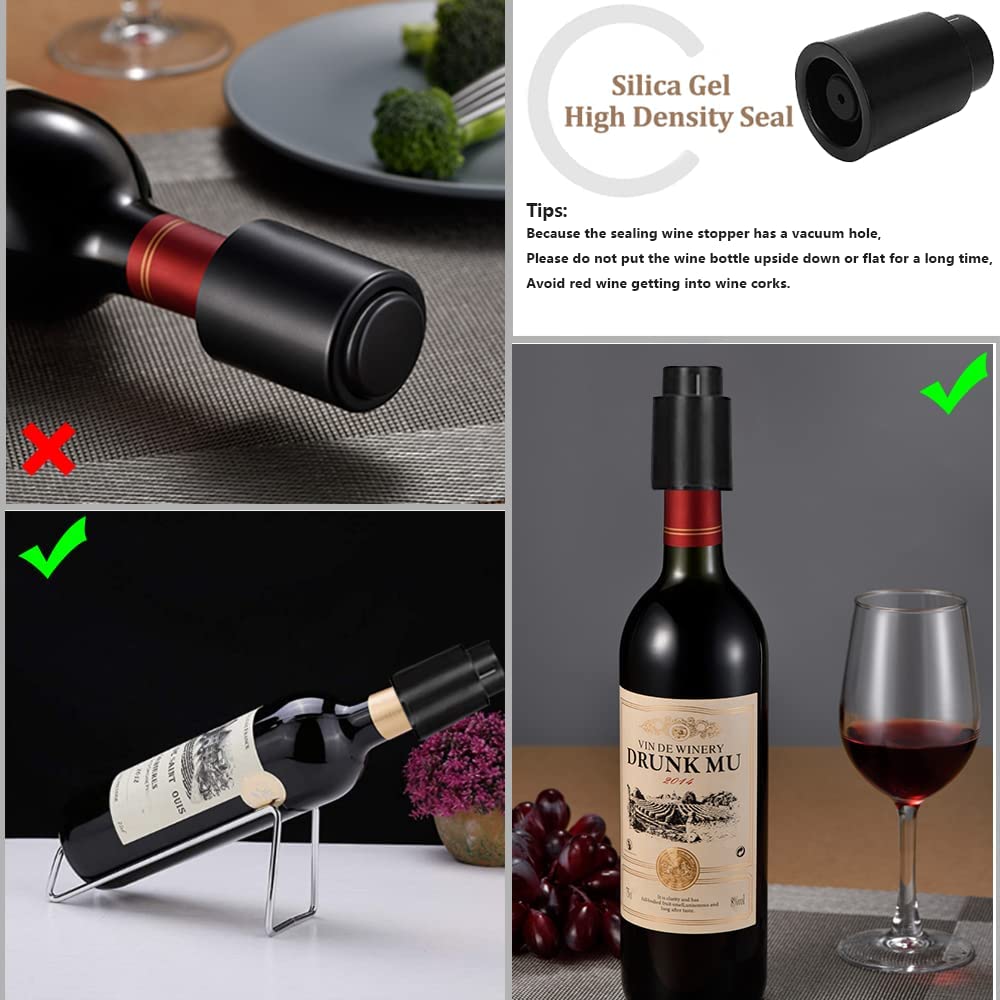 真空ワインボトルストッパー密閉保管真空メモリワインストッパー - Wine Preservation Pump のレビューと価格