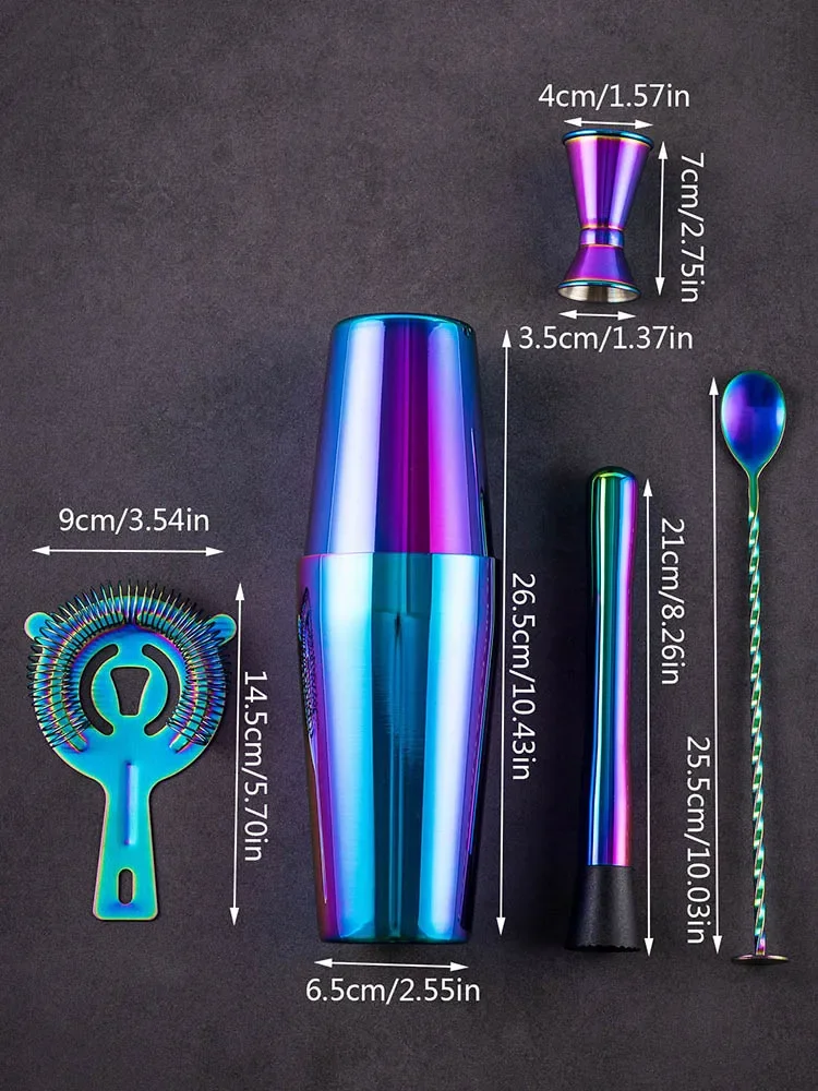 ステンレス鋼トーンカクテルシェーカーバーセット,バーテンダー - Boston Shaker Set のレビューと価格