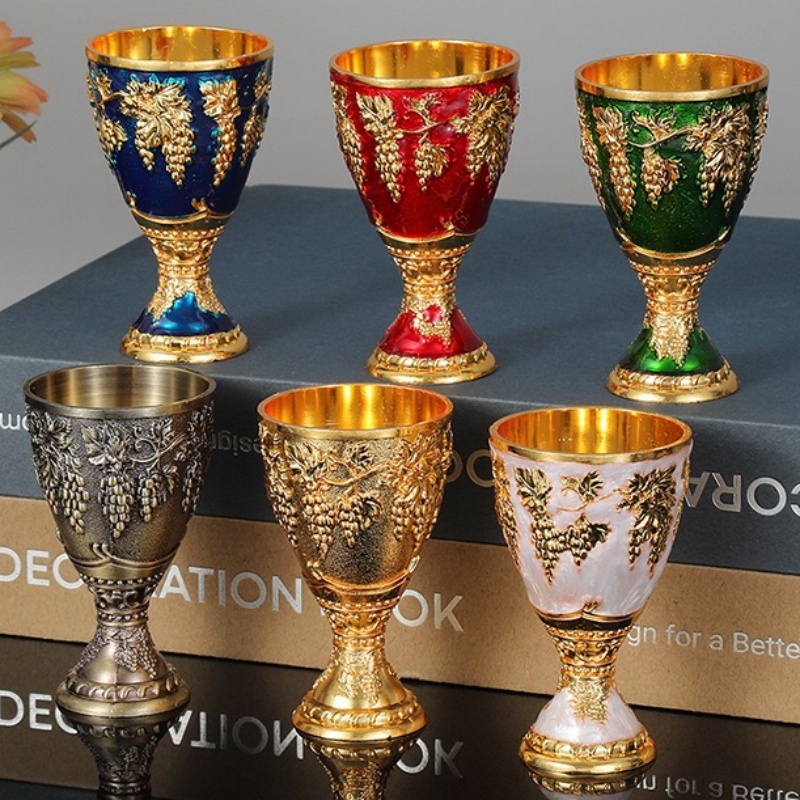 ヨーロッパワイングラス、合金ヴィンテージポータブルホワイトカ - Old Fashioned Glass のレビューと価格