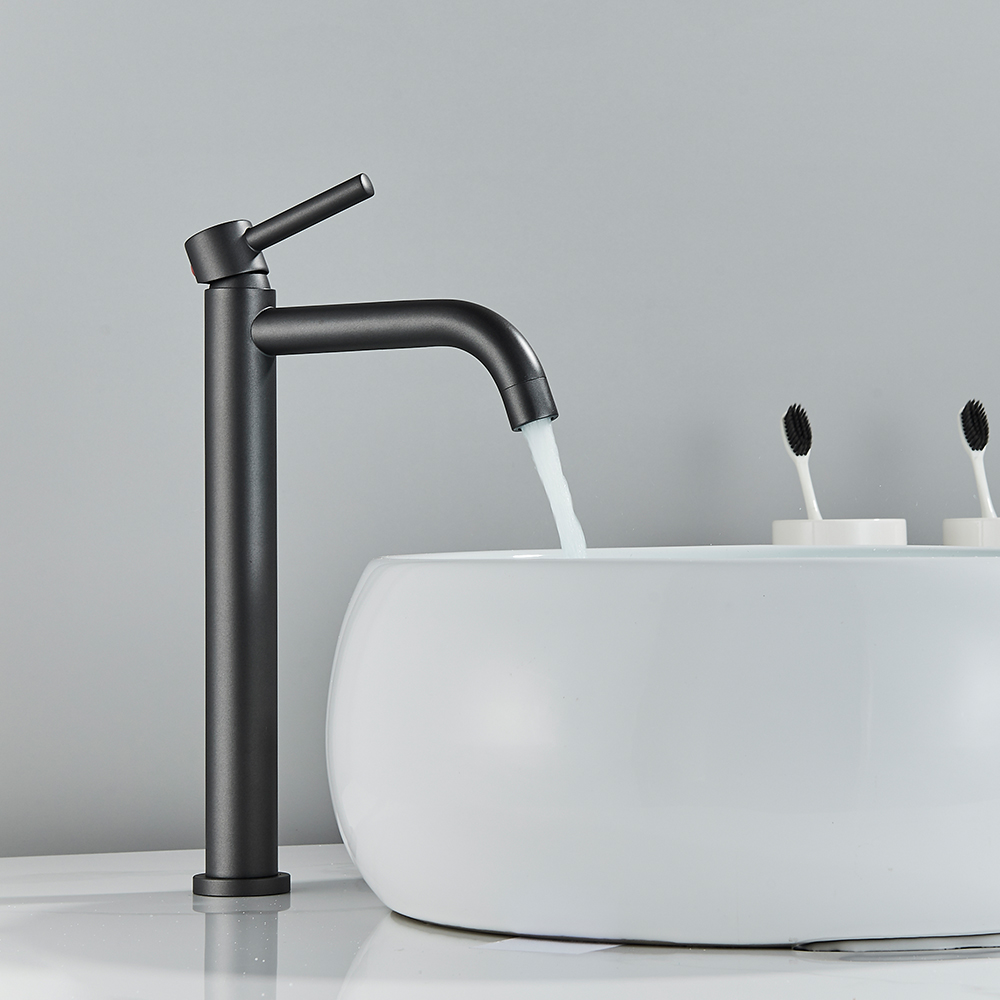 ブラック洗面台蛇口 浴室洗面台水栓 温冷水混合栓 洗面シンク - Home Bar Sink のレビューと価格