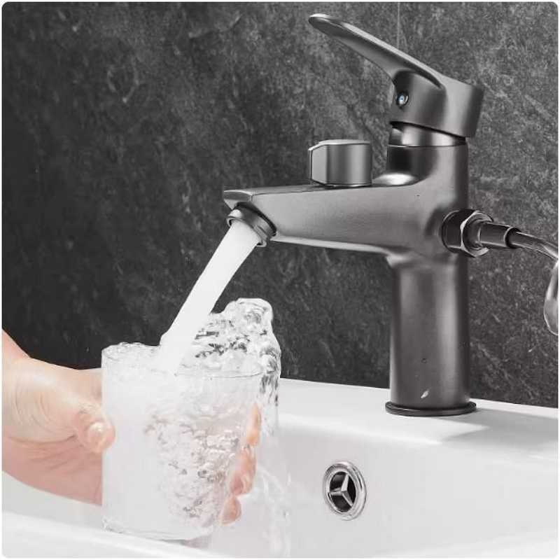 真鍮製浴室洗面台蛇口 シャワーヘッド付き 洗面台用 シャンプ - Home Bar Sink のレビューと価格