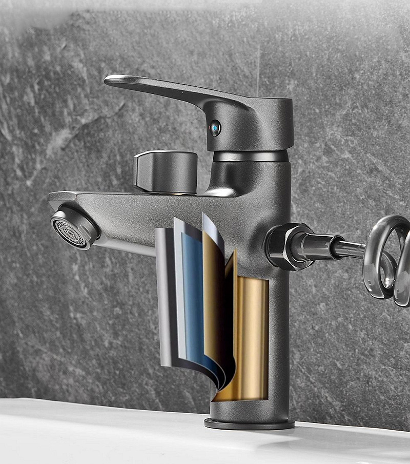 真鍮製浴室洗面台蛇口 シャワーヘッド付き 洗面台用 シャンプ - Home Bar Sink のレビューと価格