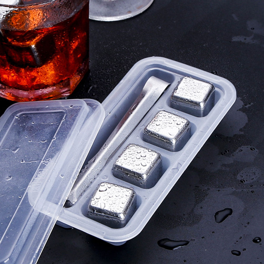 2セットステンレス製アイスキューブ 再利用可能なウイスキース - Home Bar Set のレビューと価格