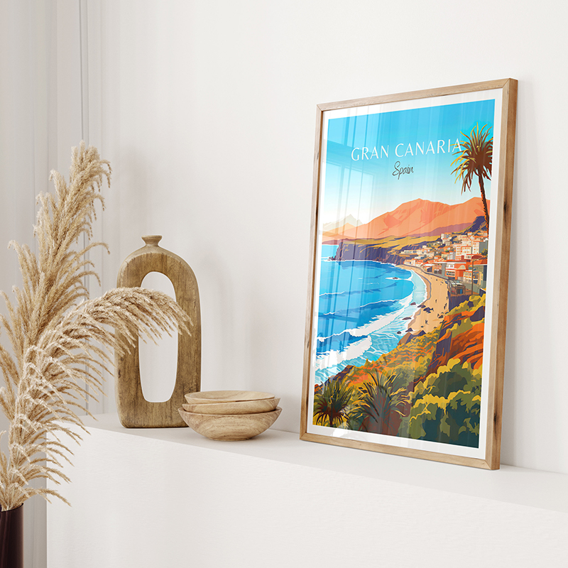 スペインの旅行ポスター、風景画、キャンバスプリント、壁アート - Home Barcelona のレビューと価格