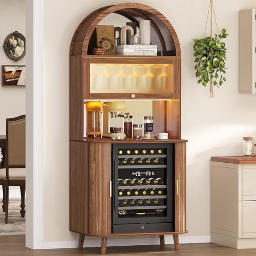 ワインバーキャビネット（冷蔵庫スペース付き）、アーチ型コーヒ - Home Bar And Fridge のレビューと価格