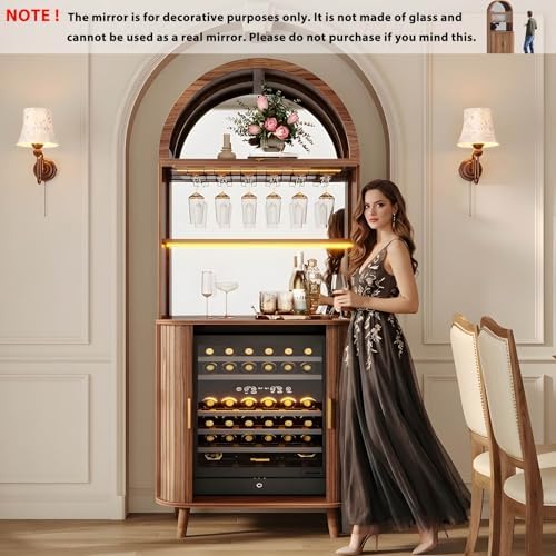 ワインバーキャビネット（冷蔵庫スペース付き）、アーチ型コーヒ - Home Bar And Fridge のレビューと価格