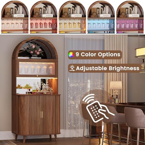 ワインバーキャビネット（冷蔵庫スペース付き）、アーチ型コーヒ - Home Bar And Fridge のレビューと価格