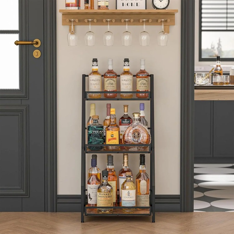 3段式ラダーワインラック自立型フロアステップシェルフ（ホーム - Home Bar Shelf のレビューと価格
