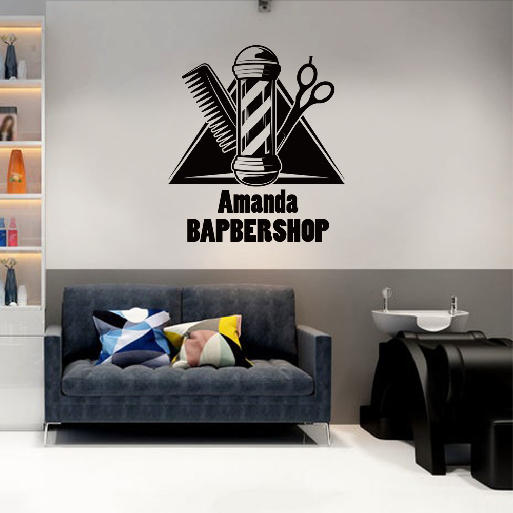 1PC ホット販売理髪店パーソナライズされたテキストウォール - Home Barbershop のレビューと価格