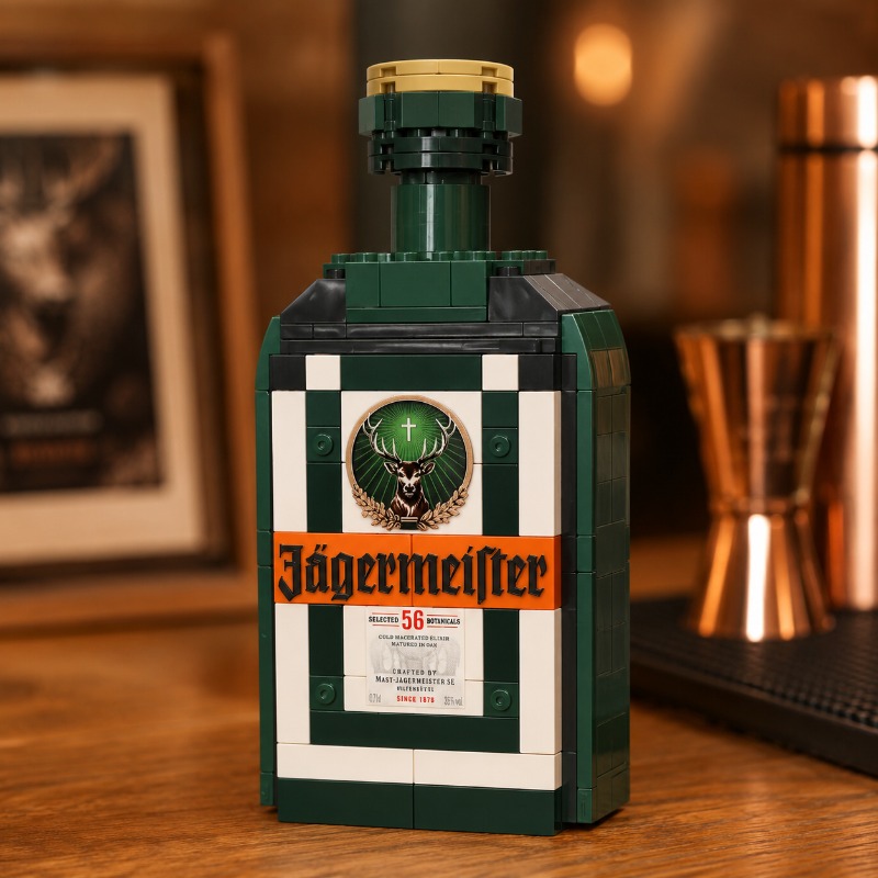 DIYイェーガーマイスターリキュールボトルビルディングブロッ - Home Bar Set のレビューと価格