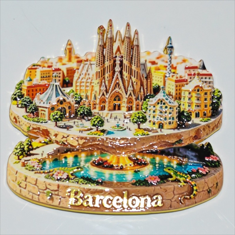 スペイン金属製冷蔵庫マグネットバルセロナ旅行お土産サグラダフ - Home Barcelona のレビューと価格