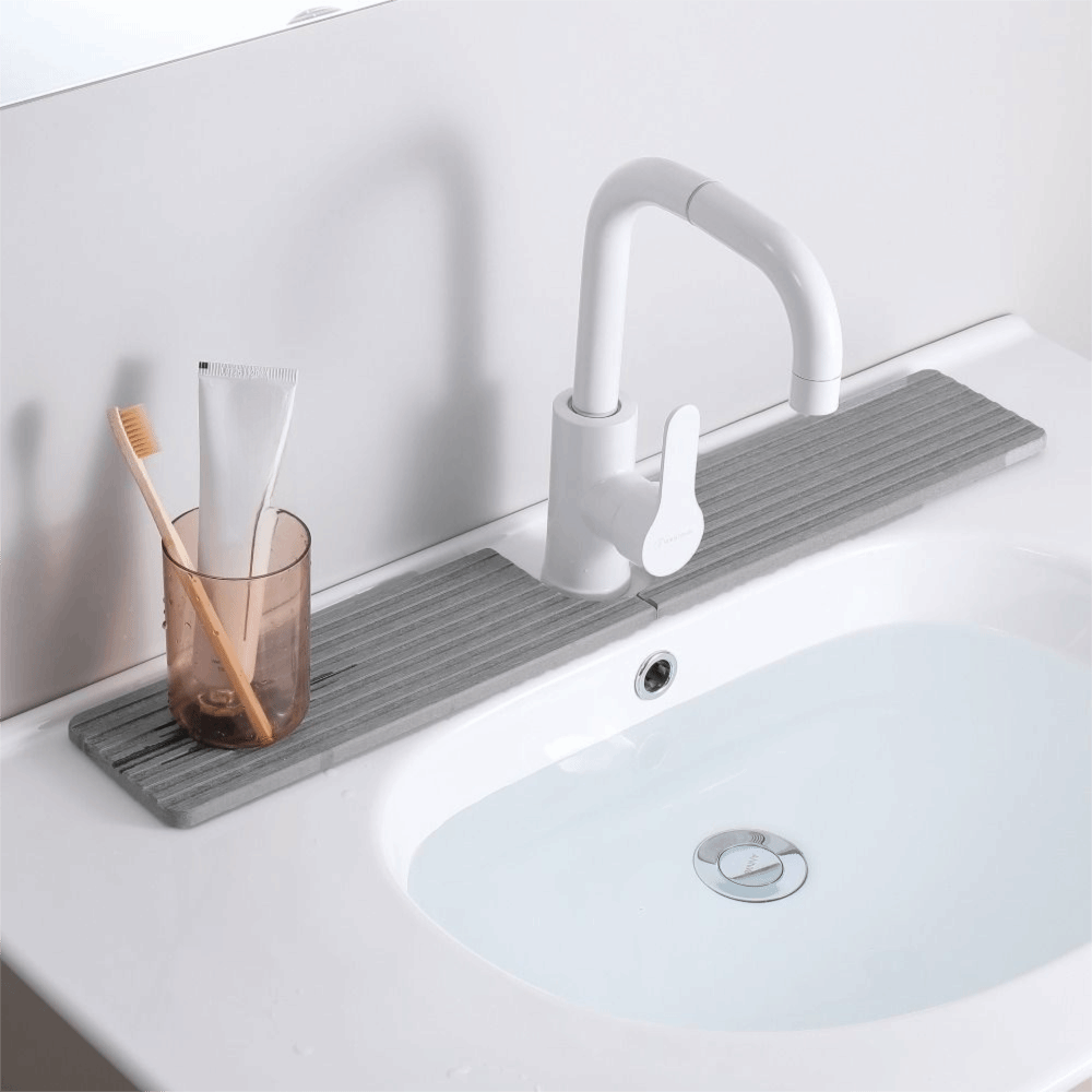 ストライプ柄溝珪藻泥蛇口吸収パッド滑り止め防湿洗面器速乾ハー - Home Bar Sink のレビューと価格