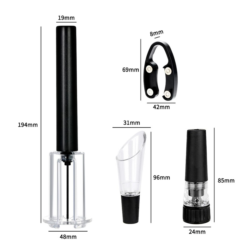 エアポンプワインボトルオープナー空気圧真空ワインストッパービ - Wine Preservation Pump のレビューと価格