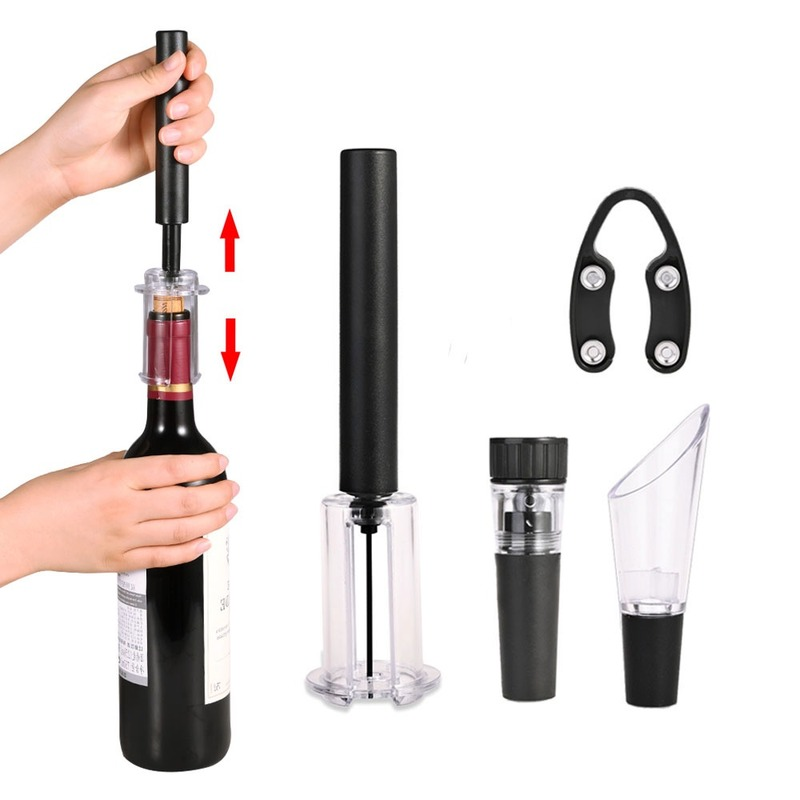 エアポンプワインボトルオープナー空気圧真空ワインストッパービ - Wine Preservation Pump のレビューと価格