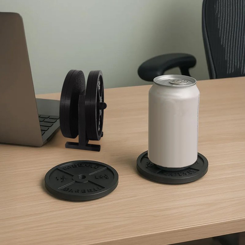 ウェイトプレートコースターセットホルダー ドリンクコースター - Home Bar Set のレビューと価格